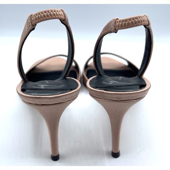 Giuseppe Zanotti Clandestino 70 Sandal Heel in Raso Antico Pink Size 39.5 - Picture 6 of 8